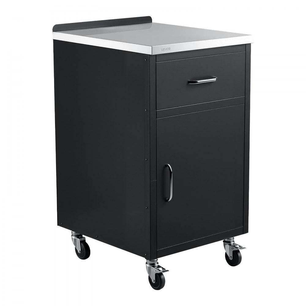 VEVOR Outdoor Prep Cabinet, 50.8 x 94.2 x 58.5 cm (WxHxD), 304 Steel Top, for BBQ Island Storage, Patio Bars and Grill Station, with Handle, Built-In BBQ Island Drawers Organize Cookware Accessories