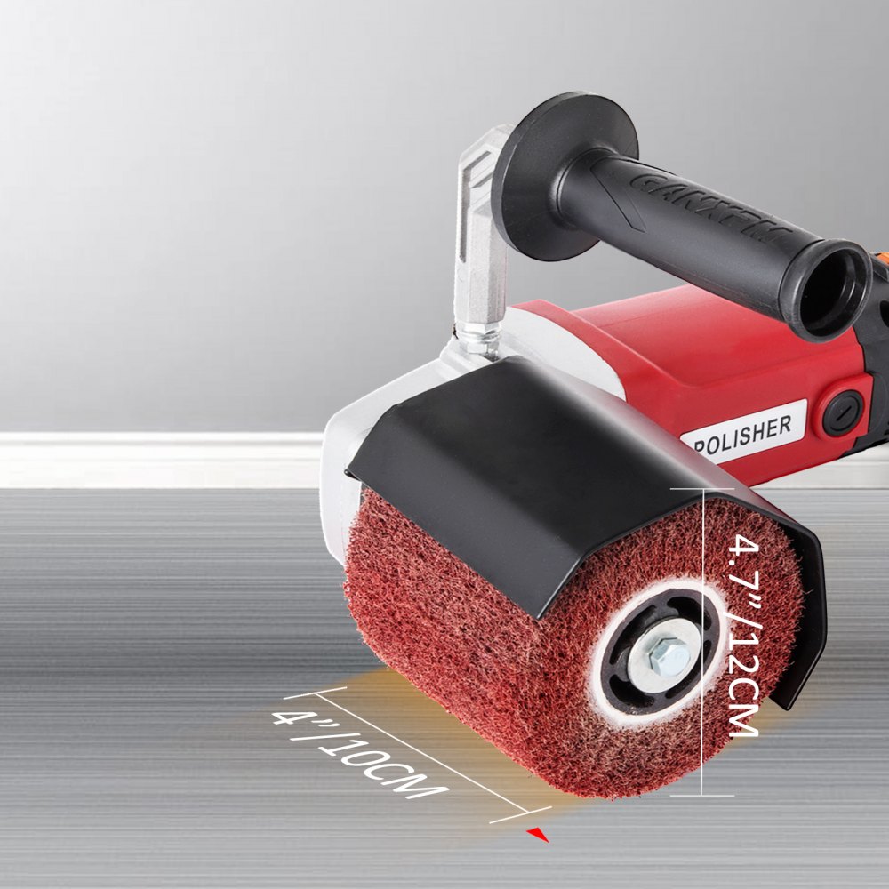 Handheld 1400W Metal Burnishing Machine,Electric Sander Polisher for Wood Stainless Steel Polishing with One Wheel,8 Variable Speed,Lock Switch