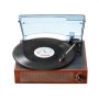VEVOR Vinyl Record Player, 3-Speed, Belt Driven Turntable Player with Built-in 5W Stereo Speakers Magnetic Cartridge, Support 33/45/78 RPM Bluetooth Aux in RCA Output, for 7/10 /12 in Vinyl Records