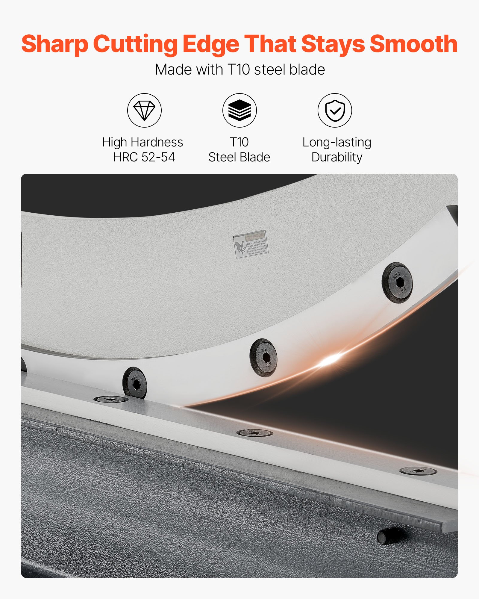 VEVOR Guillotine Shear, 500 mm Bed Width Benchtop Cutter, Manual Hand Plate Shear for Metal Sheet Processing, with Q235 Material, High Precision, Stand, for PCB, Aluminum, Steel, Copper, Plastic