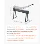 VEVOR Guillotine Shear, 1000 mm Bed Width Benchtop Cutter, Manual Hand Plate Shear for Metal Sheet Processing, with Q235 Material, High Precision, Stand, for PCB, Aluminum, Steel, Copper, Plastic
