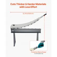VEVOR 39 in Width Manual Guillotine Shear Sheet Metal Plate Cutter with Stand