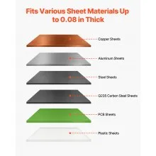 VEVOR 39 in Width Manual Guillotine Shear Sheet Metal Plate Cutter with Stand