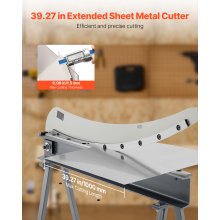 VEVOR 39 in Width Manual Guillotine Shear Sheet Metal Plate Cutter with Stand