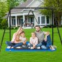 Columpio de plataforma VEVOR de 152 cm para árbol, para niños y adultos, con capacidad de peso de 317 kg, asiento de tela Oxford 900D, 2 correas para colgar en el árbol y cuerdas ajustables multihilo.