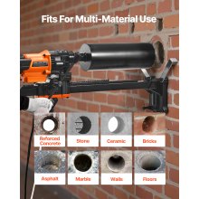 VEVOR Diamond Core Drill Machine Concrete Core Drill Rig with Stand 200 mm 3000W