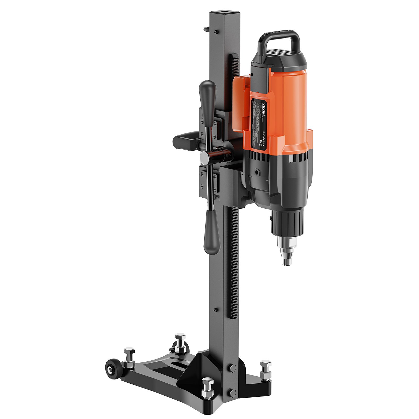 VEVOR Diamond Core Drilling Machine, 10in Wet Concrete Core Drill Rig with Stand Wheels, 750RPM Speed & 1-1/4" Thread & Lifting Handle, 10in Drilling Diameter for Concrete Brick Block Stone, 2500W