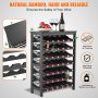 VEVOR 42 Garrafa 7-Tier Modular Wine Rack Bamboo Wood Display Prateleira com Mesa