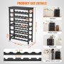 VEVOR 42 Garrafa 7-Tier Modular Wine Rack Bamboo Wood Display Prateleira com Mesa