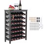 VEVOR 42 Garrafa 7-Tier Modular Wine Rack Bamboo Wood Display Prateleira com Mesa