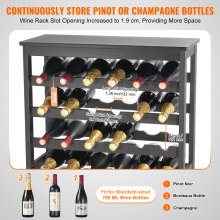 VEVOR 42 Bottle 7-Tier Modular Wine Rack Bamboo Wood Display Shelf with TableTop