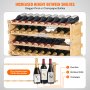 VEVOR 72 Bottle Upgrade Modular Rack Wine Rack Bamboo Wood Display Ράφι 8 επιπέδων