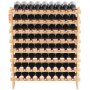 VEVOR 72 Bottle Upgrade Modular Wine Rack, Continuously Store Pinot Bottles, 8-Tier Bamboo Wood Storage Rack, Floor Freestanding Wines Holder Display Shelf, Wobble-Free Shelves for Kitchen Bar Cellar
