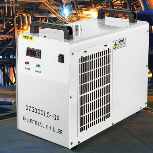 VEVOR Industrial Chiller, 110V CW-5000 Industrial Water Chiller, 800W Cooling Capacity, 6L Capacity Cooling Water, 4.5-7A Current Recirculating Chiller for 80W/100W Engraving Machine Cooling Machine