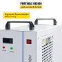 Enfriador industrial VEVOR, enfriador de agua industrial CW5200, capacidad de enfriamiento de 1700 W, agua de enfriamiento de capacidad de 6 l, 0,8 hp, 4,23 gpm, enfriador de recirculación para máquina de grabado de 130/150 W