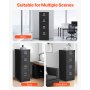 VEVOR 4 Drawer File Cabinet with Lock, Metal Vertical Filing Storage Cabinets for Home Office, Heavy-Duty Cabinet with Detachable Hanging Rod, for A4/Letter/Legal Size File, Easy Assembly (Black)
