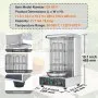 VEVOR Shawarma Grill Machine, 13lbs Capacity, Chicken Shawarma Cooker Machine with 2 Burners, 122℉-572℉ Electric Vertical Broiler Gyro Rotisserie Oven Doner Kebab Machine for Home/Commercial Use
