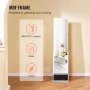 VEVOR Mirror Jewelry Cabinet 360° Swivel Standing Mirror with Storage White