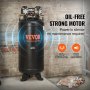 VEVOR 80 Gallon Air Compressor, 6.5HP 15.5SCFM@90 PSI, 2-Stage 145PSI Oil Free Stationary Air Compressor Tank, 86dB Ultra Quiet Compressor for Industrial Manufacturing, Construction Sites, Auto Repair