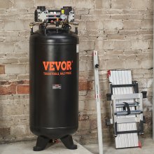 VEVOR 80 Gallon Air Compressor, 6.5HP 15.5SCFM@90 PSI, 2-Stage 145PSI Oil Free Stationary Air Compressor Tank for Industrial Manufacturing, Construction Sites, Auto Repair (3-Phase Power)