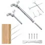 VEVOR T316 Stainless Steel Adjustable Angle 3.2mm Cable Railing Kit/Hardware for Wood Post，Marine Grade for 3.2mmWire Rope,0-180-Degree Angle & Easy Installation, Silver (10 Pack)