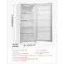 VEVOR Convertible Freezer/Refrigerator, 20.2 Cu.Ft Frost Free Upright Freezer with Temp Control Panel, Door Open too Long Alarm, Adjustable Shelves and LED, Standing Fridge for Kitchen, Office, Garage