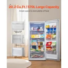 Convertible Freezer/Refrigerator 20.2Cu.Ft Frost Free Upright Freezer Home