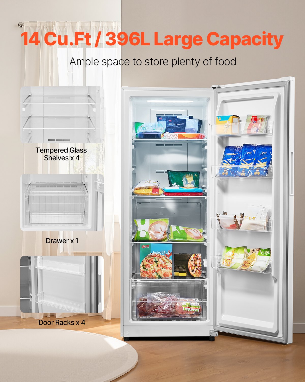 Convertible Freezer/Refrigerator 14 Cu.Ft Frost Free Upright Freezer Home Convertible Freezer/Refrigerator 14 Cu.Ft Frost Free Upright Freezer Home