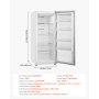 VEVOR Convertible Freezer/Refrigerator, 17 Cu.Ft Frost Free Upright Freezer with Temp Control Panel, Door Open too Long Alarm, Adjustable Shelves and LED, Standing Fridge for Kitchen, Office, Garage