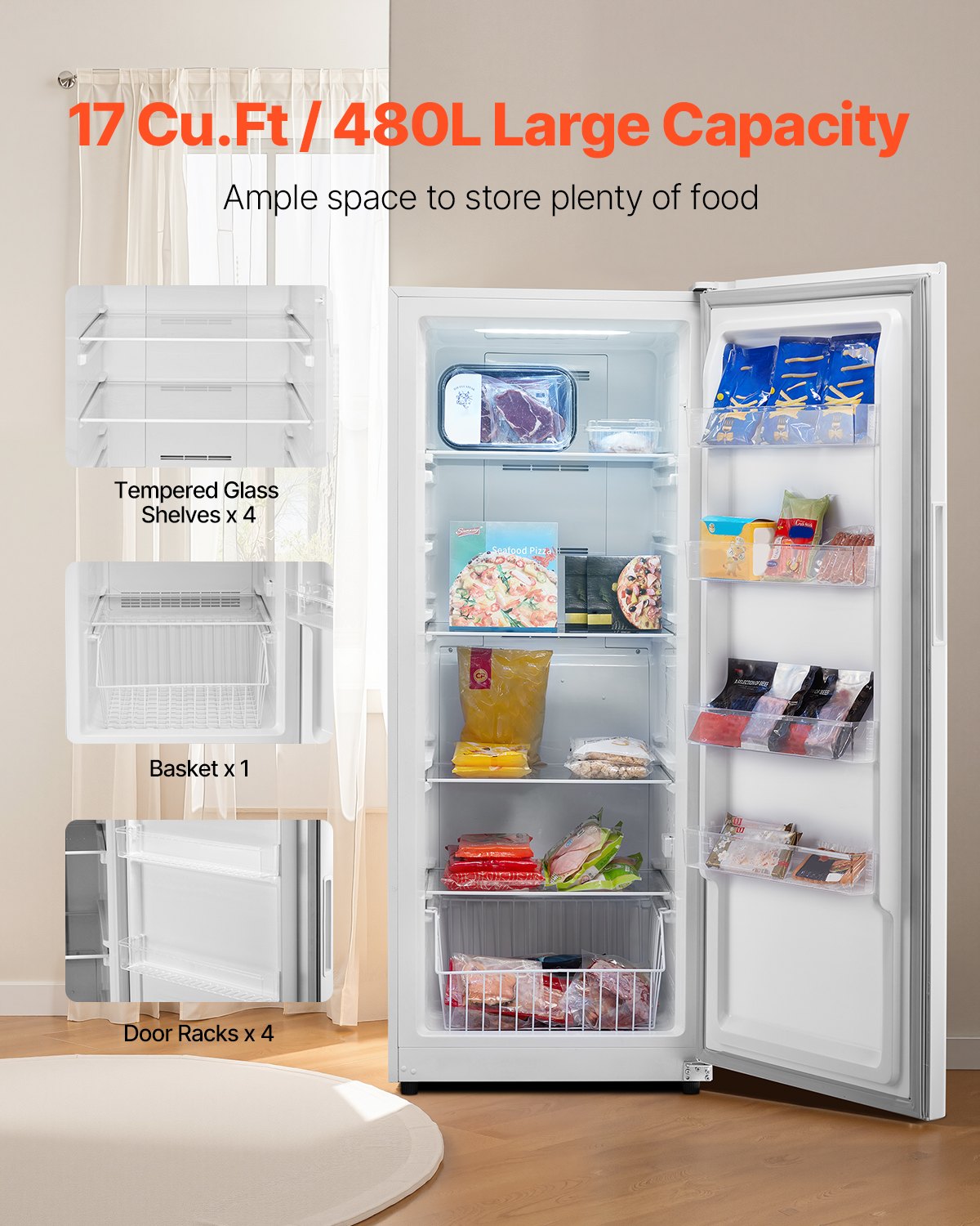 Convertible Freezer/Refrigerator 17 Cu.Ft Frost Free Upright Freezer Home Convertible Freezer/Refrigerator 17 Cu.Ft Frost Free Upright Freezer Home