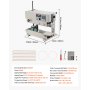 VEVOR Continuous Bag Band Sealing Machine, 0.24-0.47 in/6-12 mm Seal Width, Vertical Band Sealer Machine with Digital Temperature Control, Carbon Steel Bag Sealer for 0.02-0.8 mm Plastic Bags Films