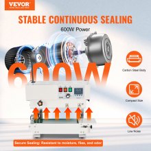 VEVOR Continuous Bag Band Sealing Machine Vertical Band Sealer Carbon Steel