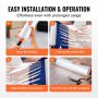 VEVOR Stretch Film, 15 inches x 1200 feet, 1 Pack, 80 Gauge Industrial Strength Clear Durable Stretch Wrap Roll, Heavy Duty Shrink Film Stretch Wrap with Handles for Pallet Wrapping Shipping Moving