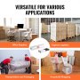 VEVOR Stretch Film, 15 inches x 1200 feet, 1 Pack, 80 Gauge Industrial Strength Clear Durable Stretch Wrap Roll, Heavy Duty Shrink Film Stretch Wrap with Handles for Pallet Wrapping Shipping Moving