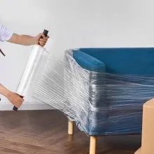 VEVOR Stretch Film, 15 inches x 1200 feet, 4 Pack, 80 Gauge Industrial Strength Clear Durable Stretch Wrap Roll, Heavy Duty Shrink Film Stretch Wrap with Handles for Pallet Wrapping Shipping Moving