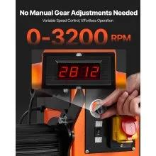 Woodworking Lathe 2 HP 18 x 40 in Wood Lathe Machine Variable Speed 0-3200 RPM