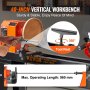 VEVOR Wood Lathe with Copy Attachment, 35 cm x 96 cm, 1 HP 750W Woodworking Lathe with Stand, Continuously Variable Speed 680-2520 RPM with Light Hex Wrenches Turning Tool Set, for Woodworking