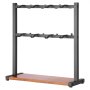 VEVOR - Soporte para tazas de café para encimera, 16 ganchos con base de almacenamiento, soporte para tazas de 2 niveles de acero al carbono y madera, para exhibir y almacenar en el hogar (negro mate)