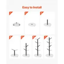 Mug Holder Tree with Marble Base 8 Hooks Cup Rack Stand for Counter Kitchen Home