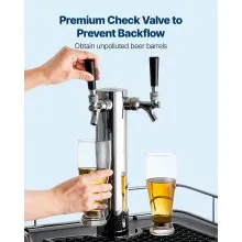 VEVOR Dual Gauge Gas Tank CO2 Regulator for Draft Beer Homebrew Kegerator CGA320