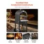 VEVOR Outdoor Pizza Oven, 12" Pellet Fire Ovens, 2-Layer Pizza Oven Wood Fired, Wood Burning Outdoor Pizza-Oven with 2 Removable Wheels, 1000℉ Max Temperature Fired Pizza-Maker Ovens for Barbecue