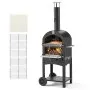 VEVOR Outdoor Pizza Oven, 12" Pellet Fire Ovens, 2-Layer Pizza Oven Wood Fired, Wood Burning Outdoor Pizza-Oven with 2 Removable Wheels, 1000℉ Max Temperature Fired Pizza-Maker Ovens for Barbecue