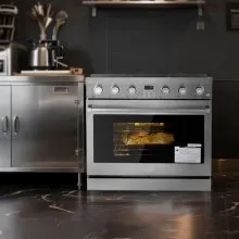 VEVOR 36 in Gas Range Oven 6 Sealed Burners Convection Oven in Stainless Steel