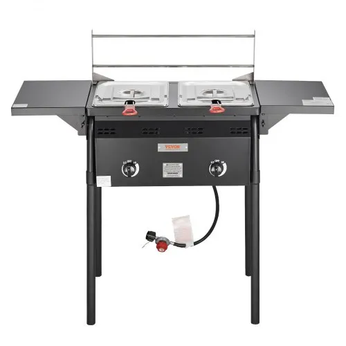 VEVOR Outdoor Propane Deep Fryer, Double Burners Commercial Fryer