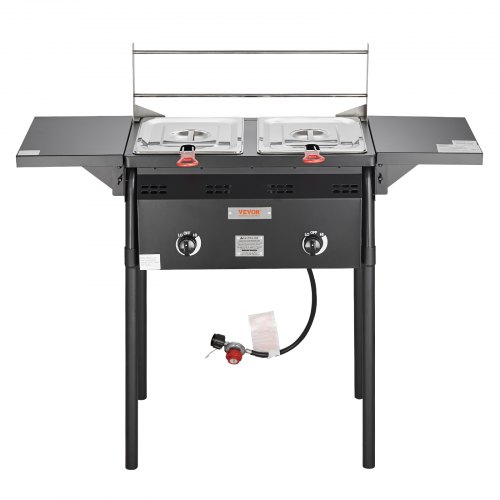 VEVOR Outdoor Propane Deep Fryer, Double Burners Commercial Fryer