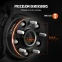 VEVOR 1.5" 5"x5.5" Wheel Spacers Wheel Adapters 5 Lug Forged Spacer 4 PCS Black