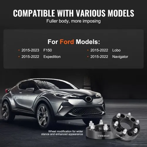 VEVOR Wheel Spacers, 1.5" 6"x5" Wheel Adapters, 6 Lug Forged Spacer, 78.1 Mm Bore Hubcentric M14 X1.5 Studs Spacers, Fit For 1995-2023 Chevrolet, GMC, And Cadillac, 4 PCS Black | VEVOR EU