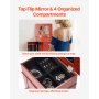 Jewelry Cabinet Armoire Standing Jewelry Storage Chest with 3 Drawers & Mirror