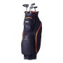 VEVOR Golf Cart Bag with 14 Way Organizer Divider Top, 36” 13 Pockets Premium Cart Bag, Durable 600D Polyester Fabric Golf Bags with Handles & Dust Cover & Detachable Straps for Men & Women, Black & Orange