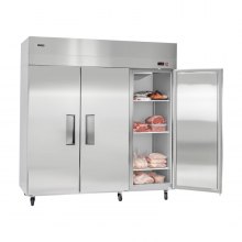 VEVOR Commercial Freezer, 71.65 in Width Reach In Upright-Freezer Three Door, 50.2 Cu.ft Auto-Defrost Stainless Steel Freezer with 12 Adjustable Shelves, -11 to 14℉ Temp Control, LED Light, 4 Wheels